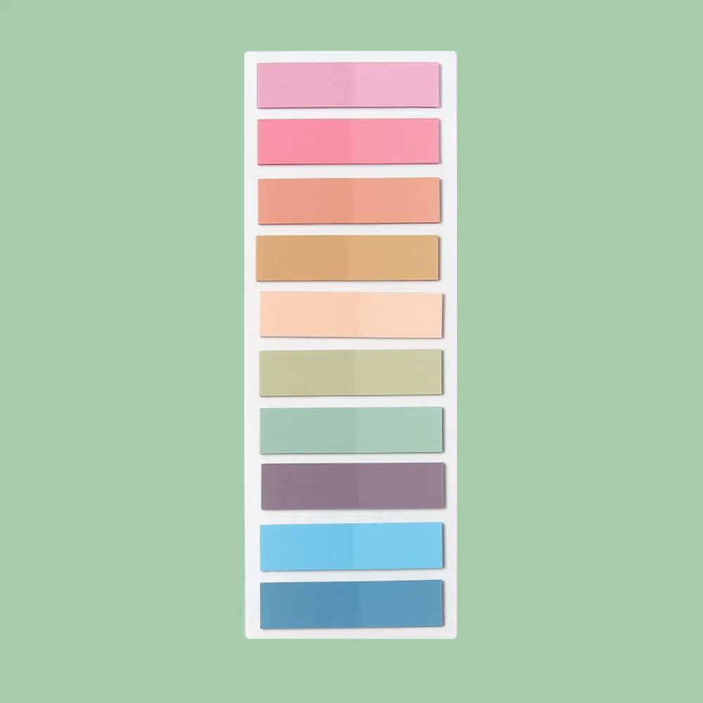 

Индексные стикеры из ПЭТ-материала, полупрозрачные, цвета Моранди, самоклеящиеся, прямоугольные, для организации документов