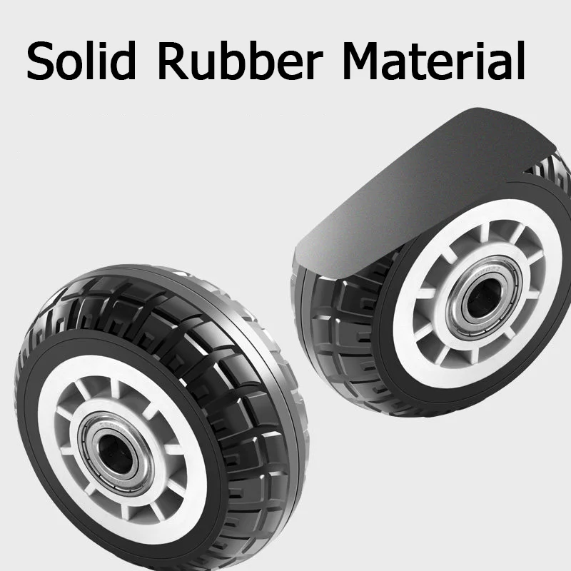 1pcs  Heavy-duty rubber silent casters 4/5/6/8 inch swivel casters load-bearing trolley pull cart trailer
