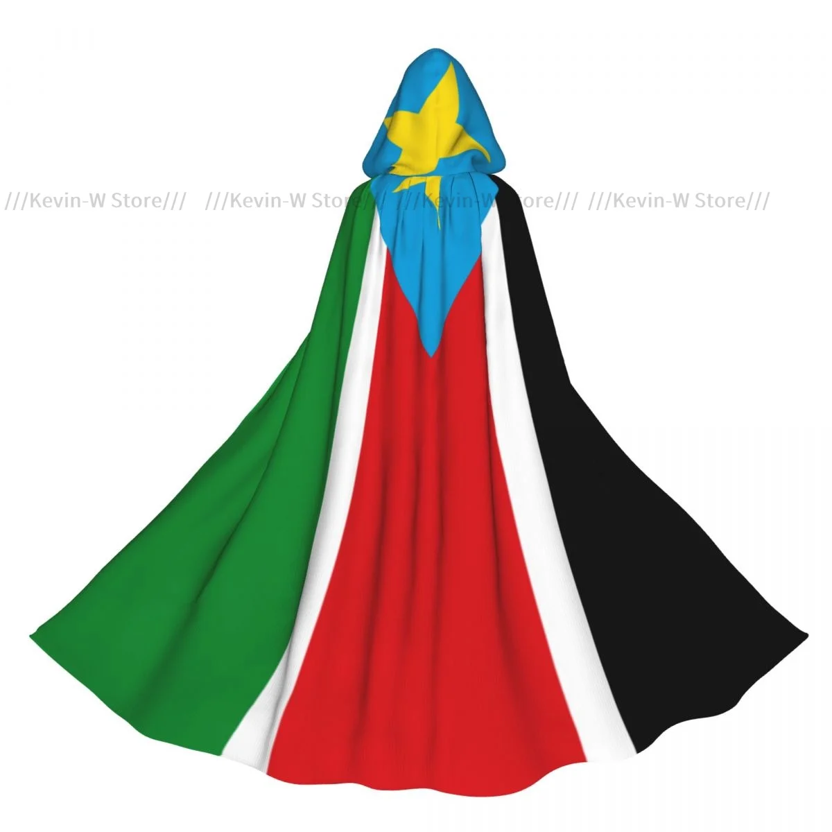 Long Cape Cloak Flag Of South Sudan Hooded Cloak Coat Autumn Hoodies