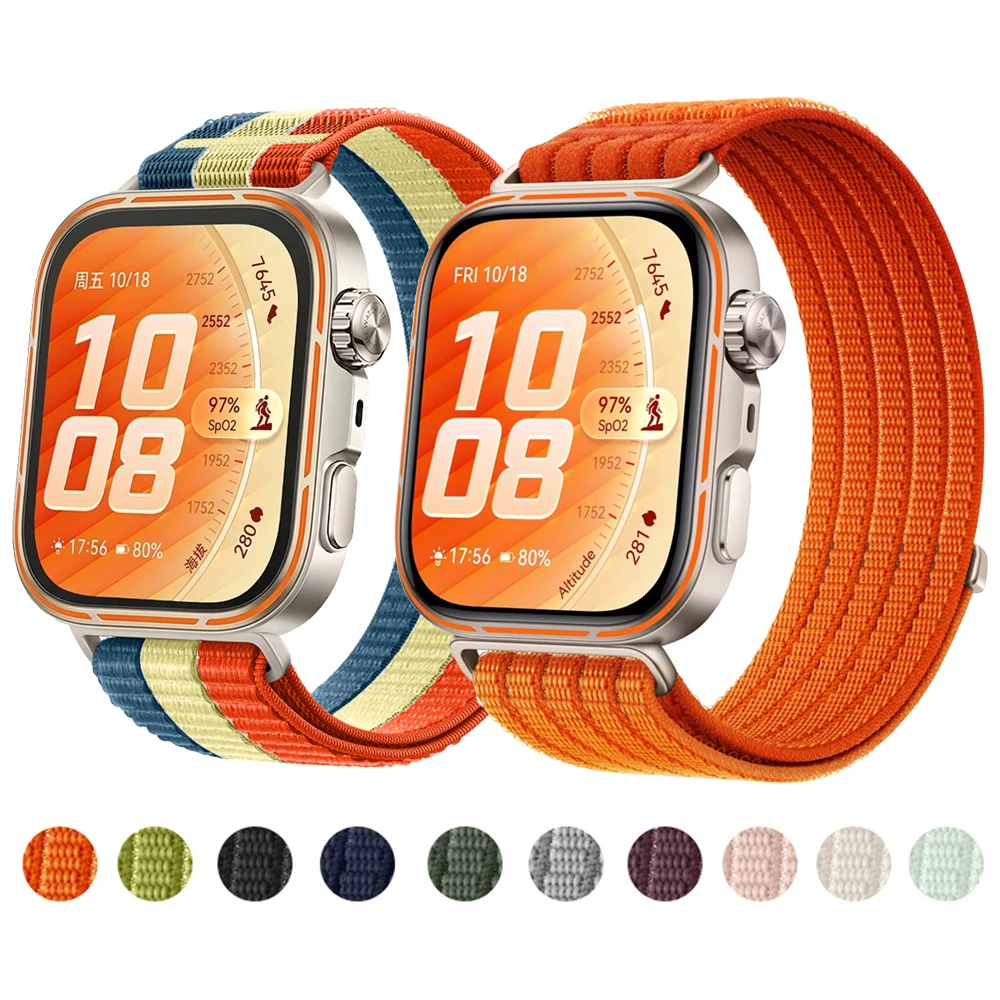 �y�Z�[�����zHUAWEI WATCH Fit 5 / Fit5 Pro Fit4�p�i�C�������[�v�҂ݍ��݃X�g���b�v�AHUAWEI Fit 4 3�X�|�[�c�E�H�b�`�o���h�x���g�p�I���W�i��1:1�o���h