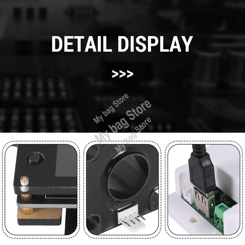 Hall DC 500V Wireless Voltage Meter Ammeter 2.4 Inch Color Screen Capacity Power Detector Tester-BEAU