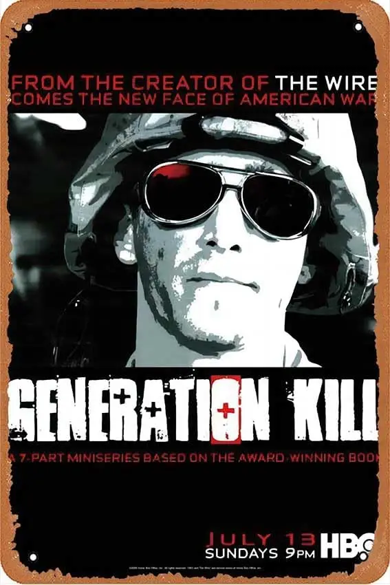 Generation Kill Poster Metal Sign Wall Decoration Garage Shop bar Living Room Wall Art tin Sign 8X12 Inches