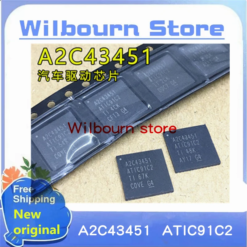 

2PCS~10PCS/LOT 100% new A2C43451 ATIC91C2 QFN Common Vulnerable Driver Chip of Car Computer Board