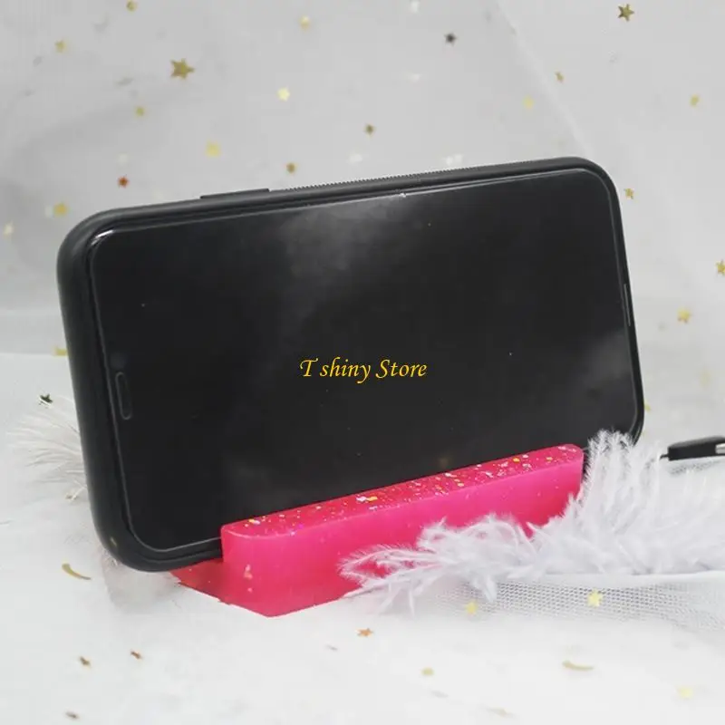 N58F DIY Art Crafts Cellphone Bracket Silicone Mold DIY Crafts Phone Stand Epoxy Mold