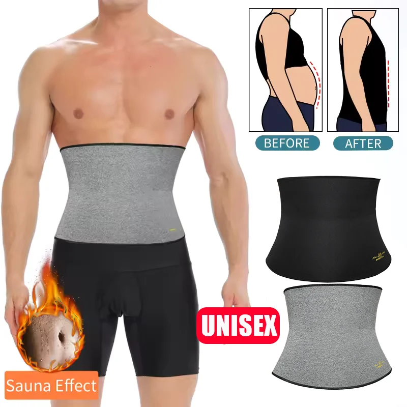Mens Waist Trainer Modeling Belt Belly Cincher Shapers Slimming Body Shaper Sweat Slim Trimmer Weight Loss Shapewear Abdominal