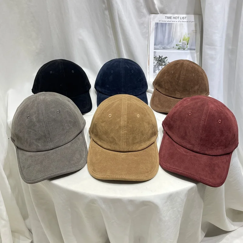 

Japanese Autumn and Winter Simple Suede Solid Color Baseball Caps Men and Women Outdoor Leisure Sunshade Adjustable Hip-hop Hat