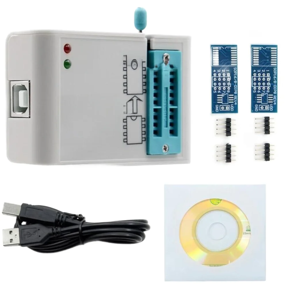 For spi Programmer for 24Cxx 25Qxx 93Lxx Series Chips Supports Firmware Upgrade PC Software USB 2.0 Connection