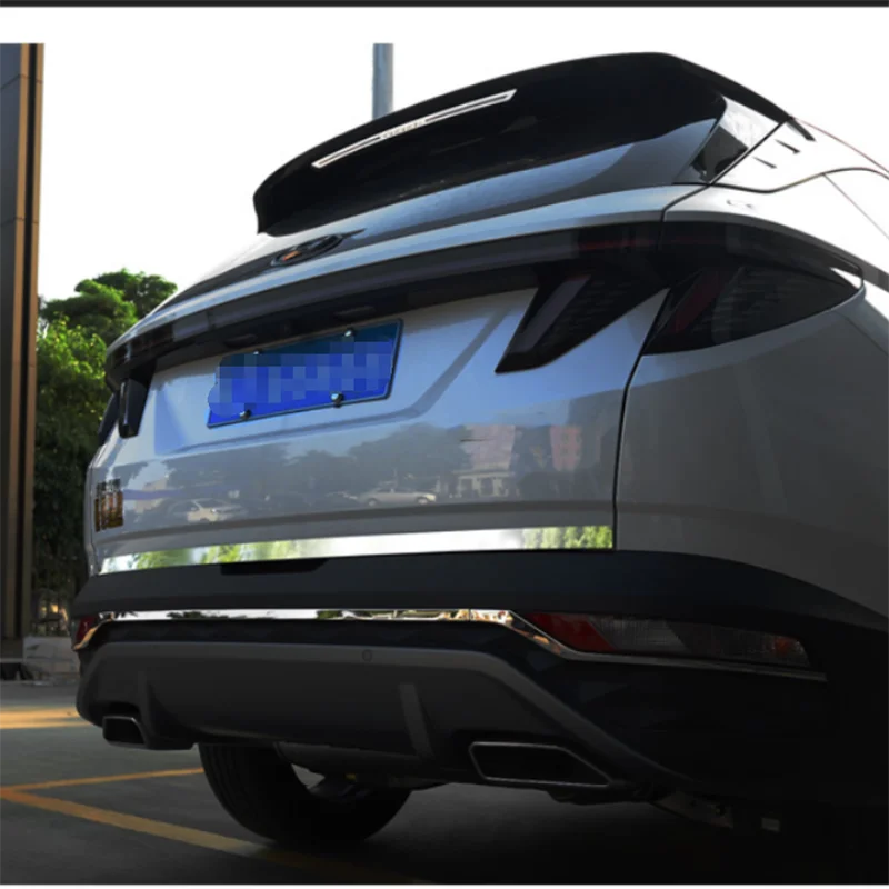 

Аксессуары для Hyundai Tucson NX4 2021 2022, внешний автомобильный бампер, задний багажник, задние ворота, полоса, обшивка