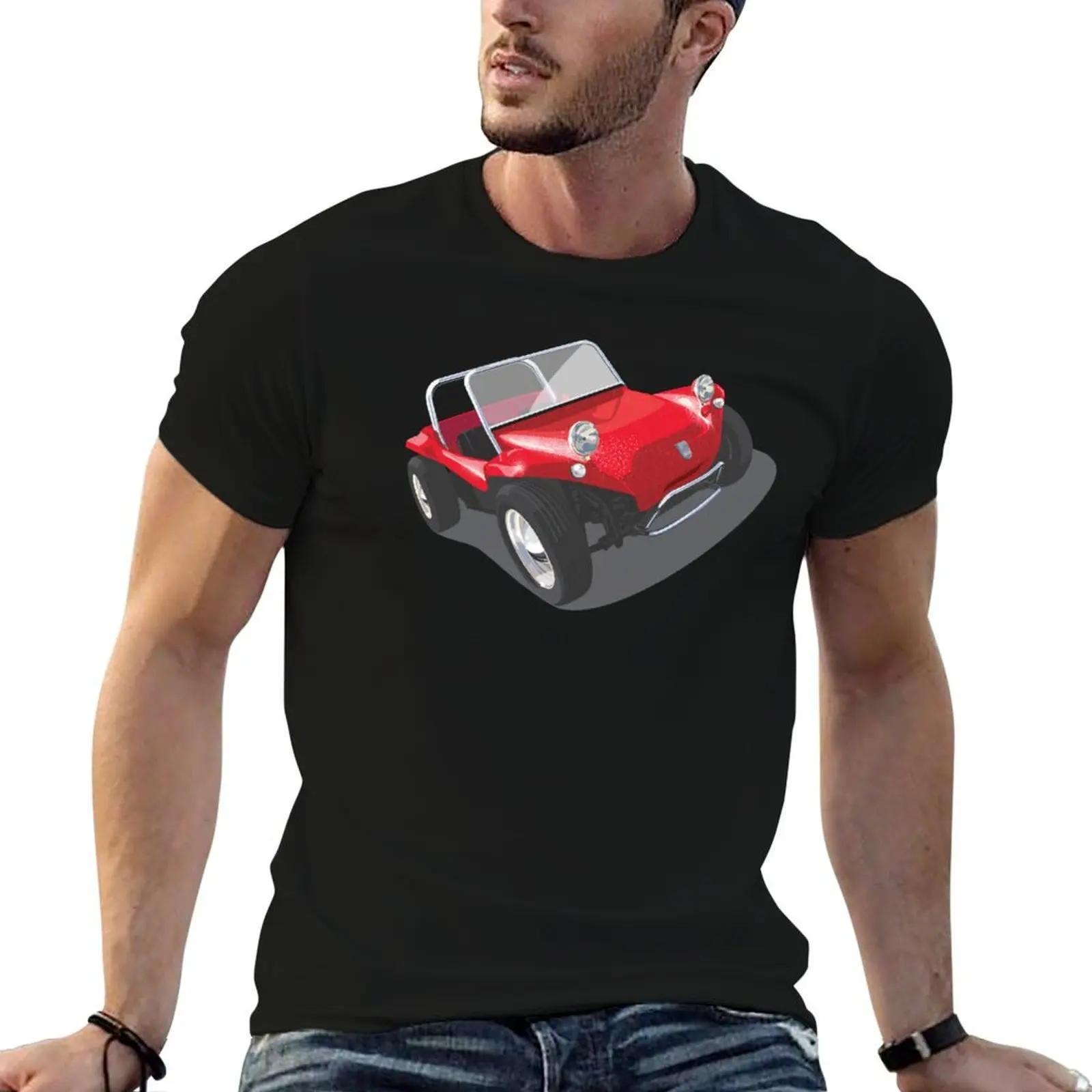 

Classic Manx beach buggy in red T-Shirt men t shirt cotton 100% man t shirts high quality luxury brand T-Shirt