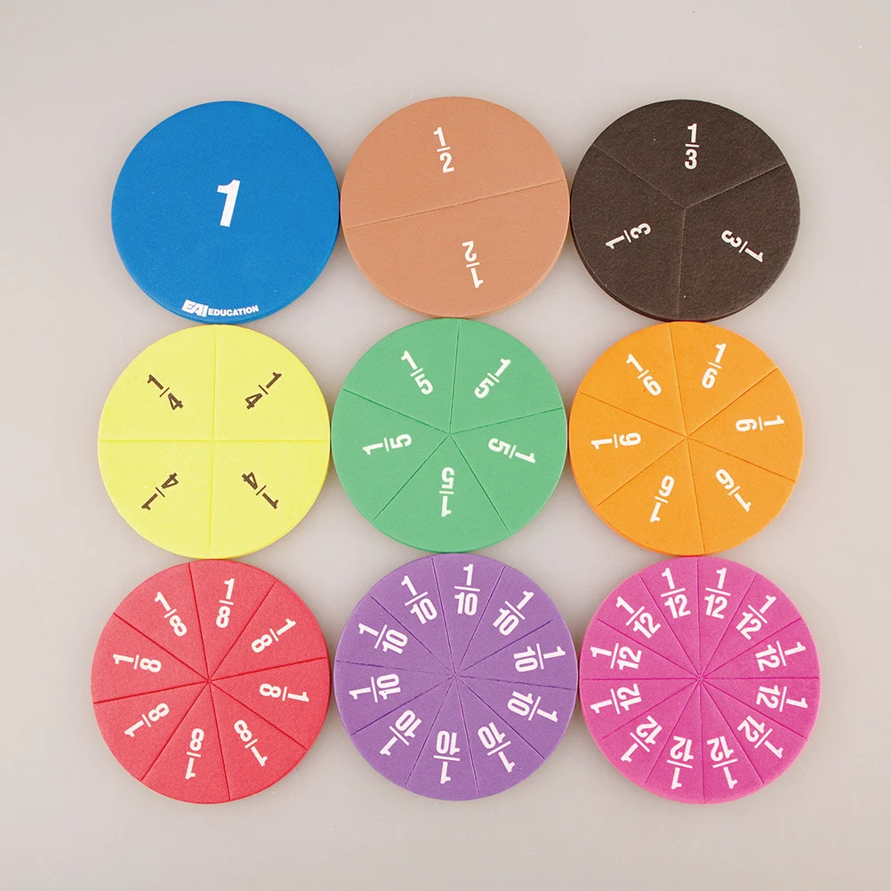 2 مجموعات التعليمية الرياضيات كسر الدوائر إيفا عدد كسور صينية التعلم المبكر الكسور المعرفية التلاعب للفصول الدراسية #2