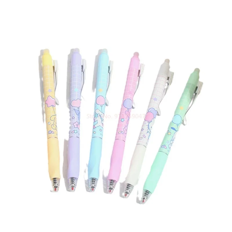 36pcs New Sanrio 0.5 Press Gel Pen Animation Cute Kuromi Kitty Melody Student Writing Black Signature Pen Stationery Gift