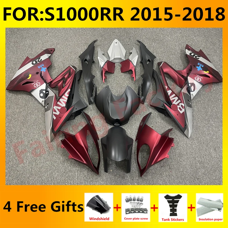 

Новый комплект обтекателей для мотоцикла ABS, подходит для S1000RR S 1000 RR S1000 RR 2015 2016 2017 2018, цвет красный/черный