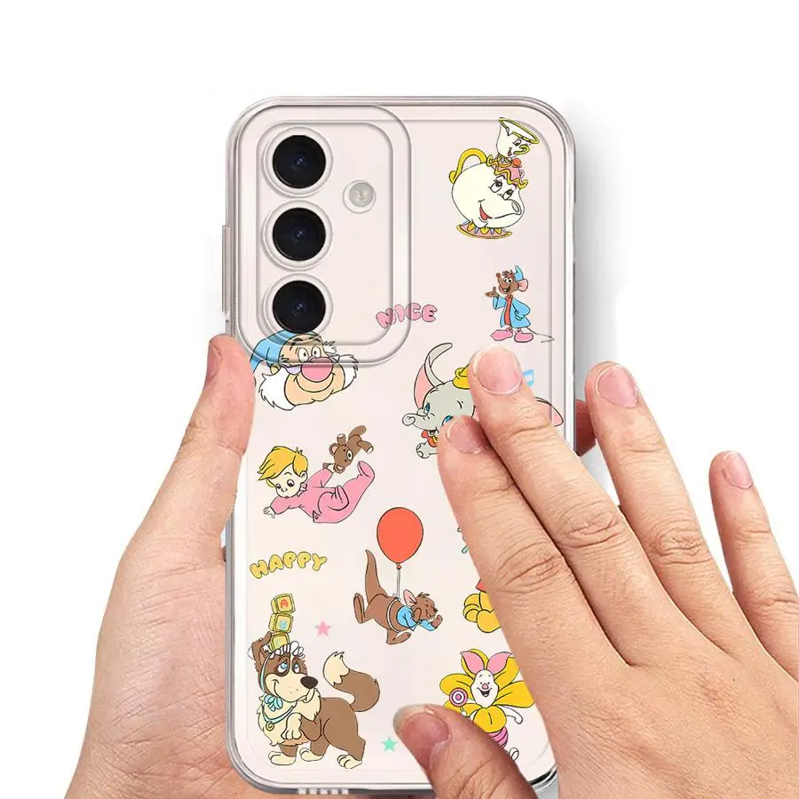 حافظة لهاتف سامسونج جالاكسي A55 A23 A26 A24 A56 A25 A33 A36 A13 A34 A35 A73 A54 A15 A14 غطاء هاتف ناعم ديزني كارتون لطيف