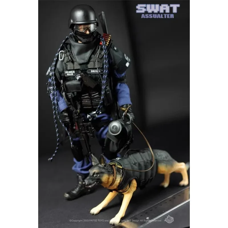 Cabeza giratoria a escala 1/6 para figura de acción de perro, Lobo, policía, simulación de animales, accesorio de escena, colección de Diaplay, 12"