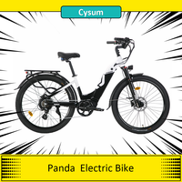 Cysum Panda Electric Bike, 500W Motor, 48V 14AH Battery, 27.5*2.2-inch Tire Adult Ebike, 40km/h Max Speed, Hydraulic Disc Brake