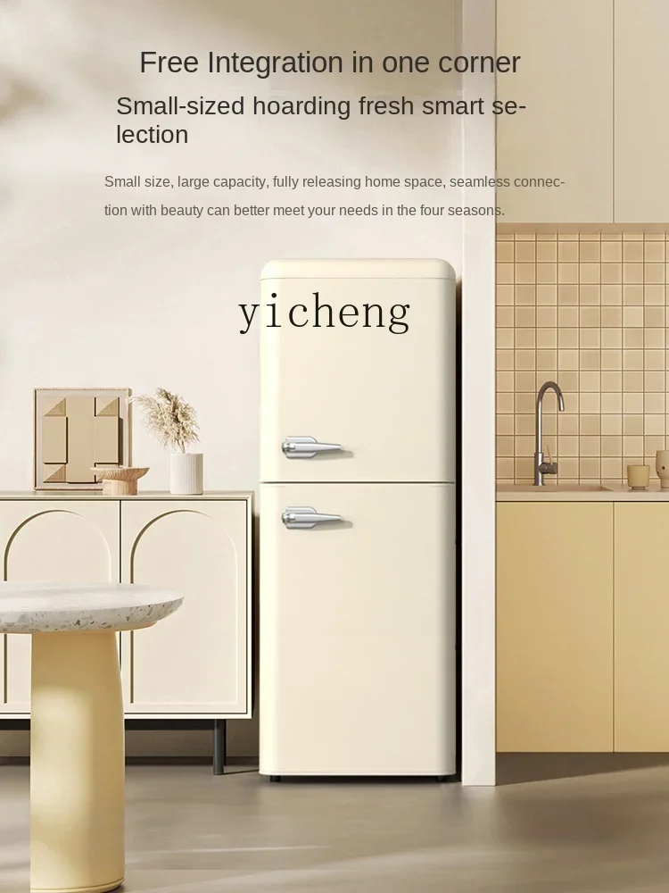 

P13-Refrigerator Retro Single and Double Door Small Household Kitchen Freeze Storage Dormitory Mini