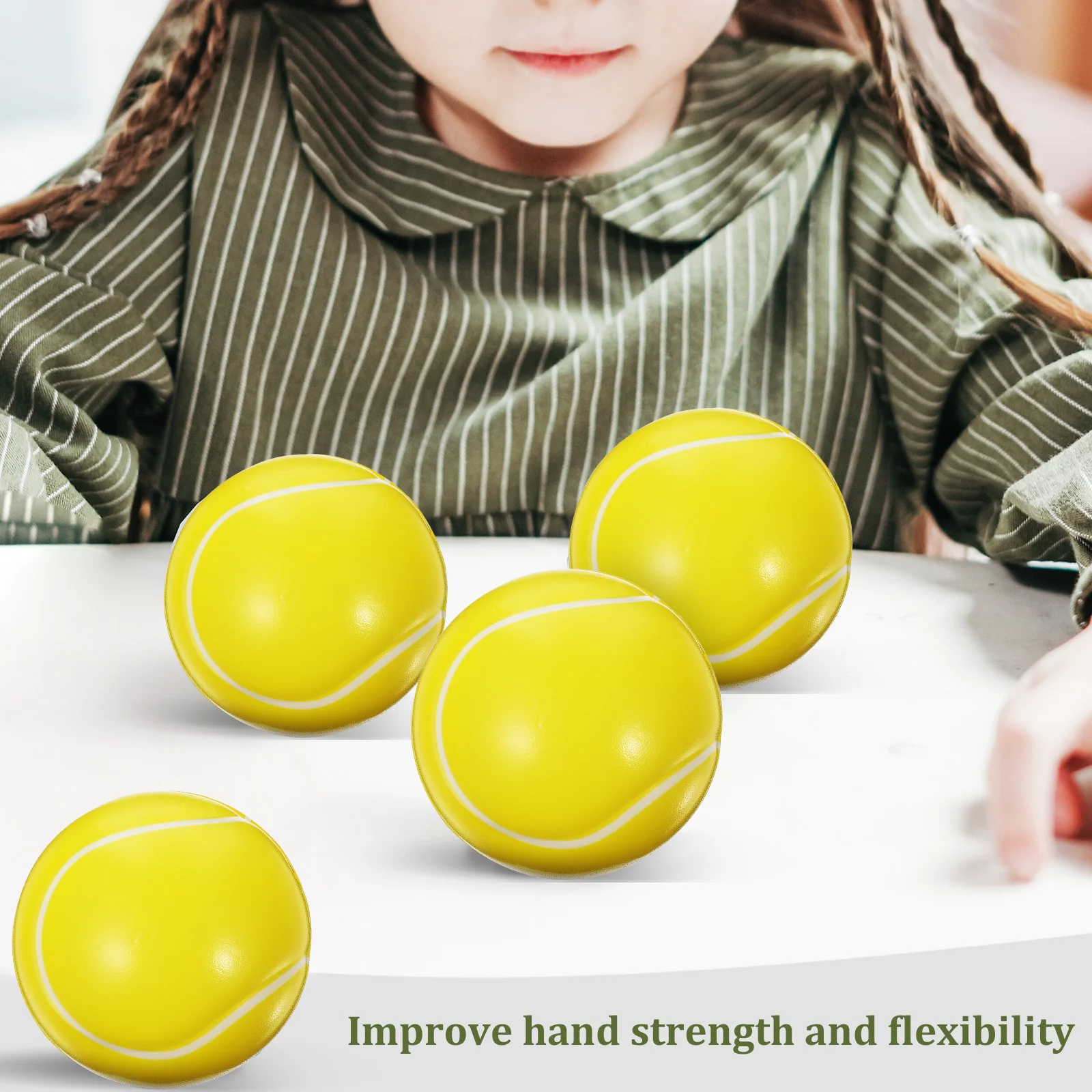 16 Pcs Foam Sports Ball Stress Balls For Kids Mini Tennis Solid Pu Squeeze Travel