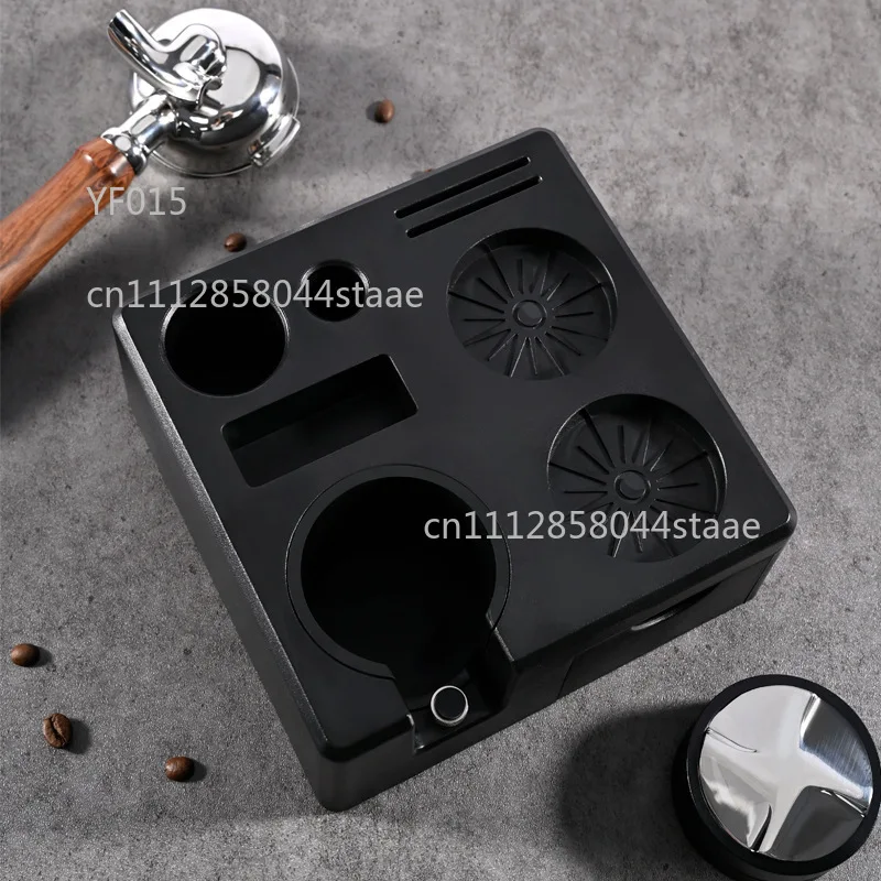 ABS Coffee Tamper Station Drawer Style Tamping Base with Portafilter Holder for Coffee Storage