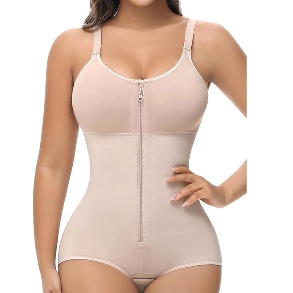 

Fajas Colombianas Moldeadoras Body Shaper Post Surgery Compression Garment Shapewear Tummy Control with Zipper