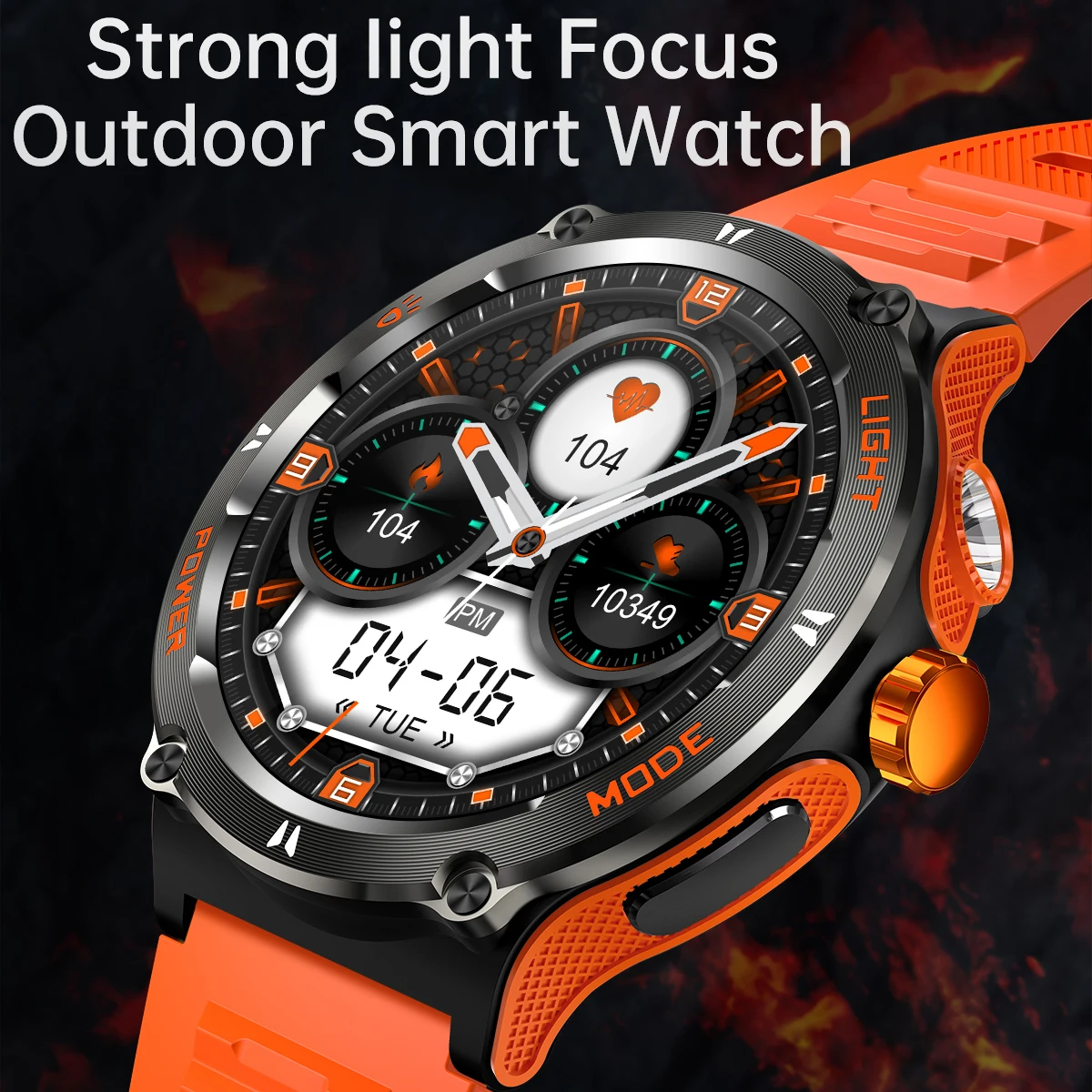 New KT76 Swimming Smartwatches Outdoor Light Compass Wearable Devices Montres Connectees Bluetooth Call Smart Watch for Men