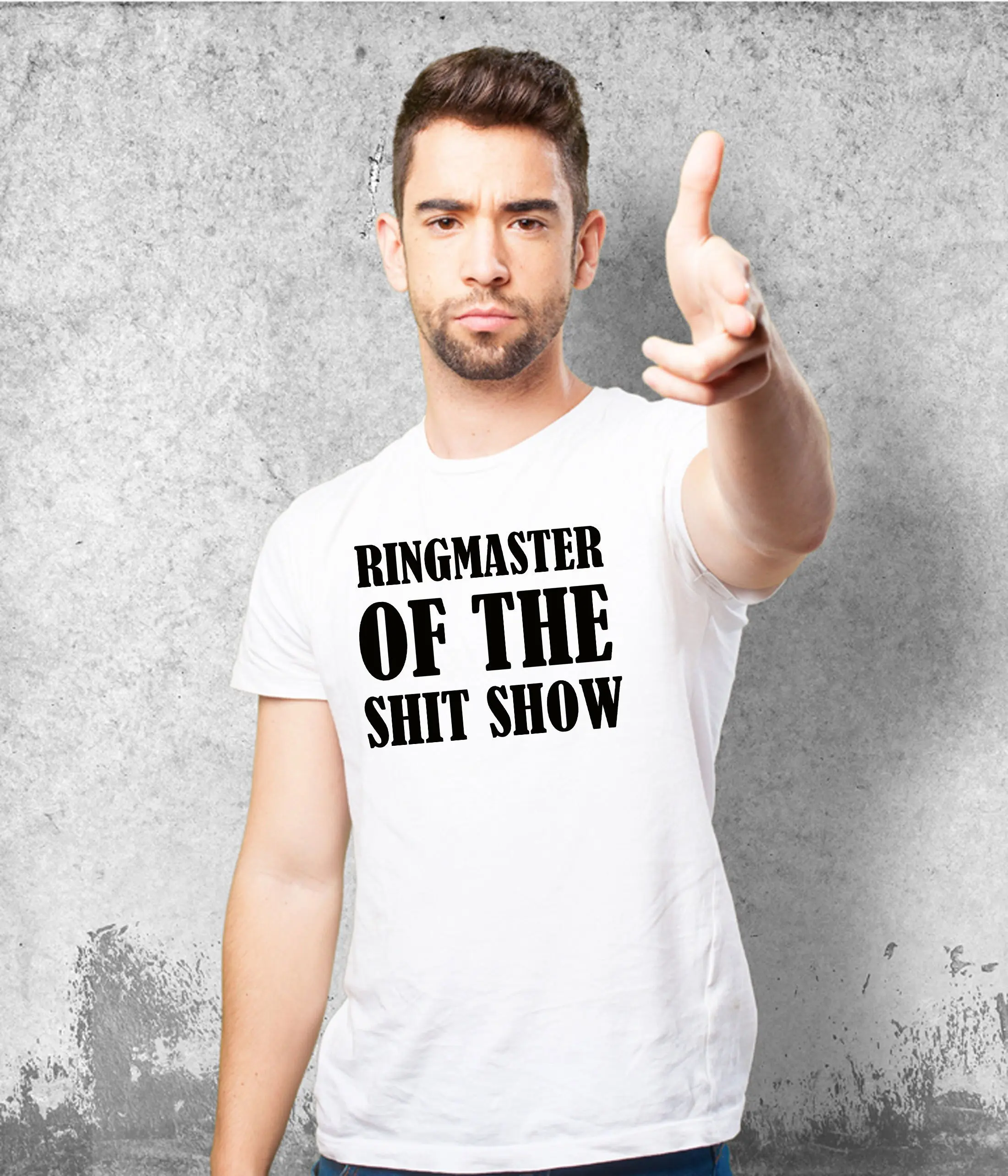 Mens ringmaster of the shitshow T Shirt tee funny parent gift sarcastic novelty top joke xmas present