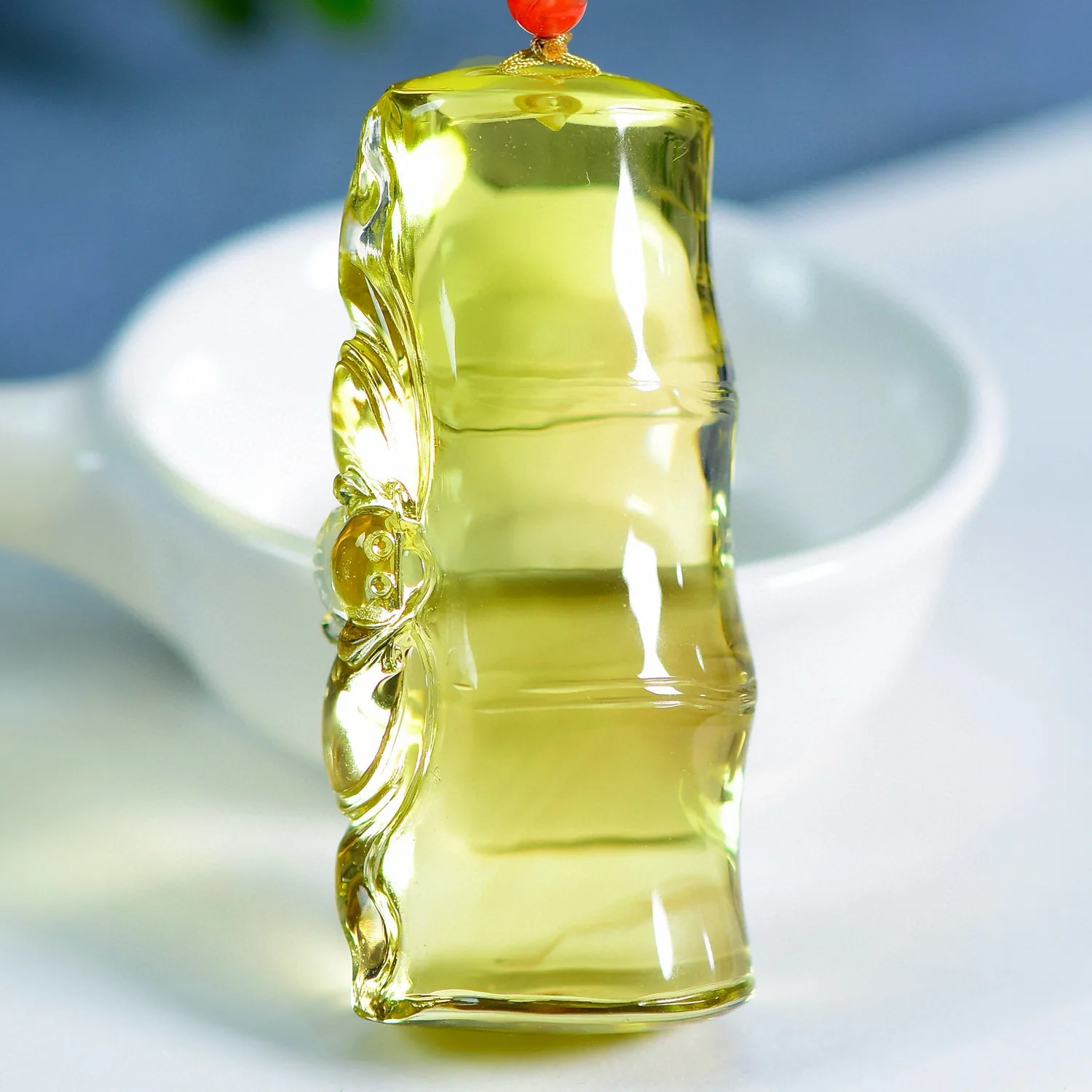 

Натуральный желтый цитрин кварцевый кулон 63,7*27,7*21 мм бочонок Weathy для женщин и мужчин ювелирные изделия цитрин Богатое ожерелье AAAAA