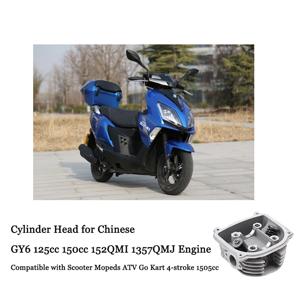 

Головка цилиндра для китайских двигателей GY6 125cc 150cc 152QMI 1357QMJ, совместимая с скутерами, мопедами, квадроциклами, картами, 4-тактными двигателями 1505cc