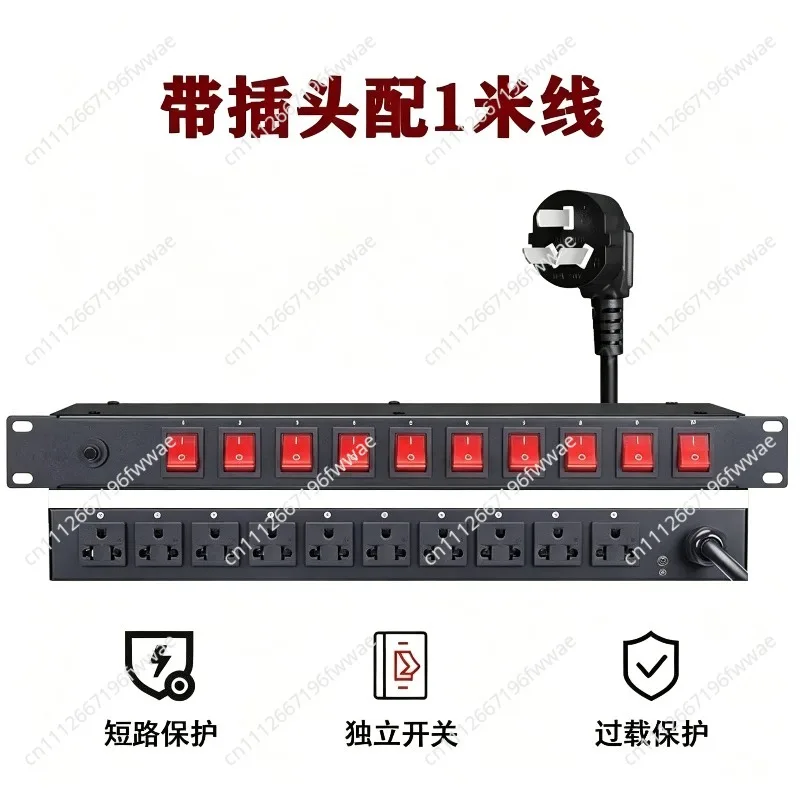 U8 Power Sequencer Conditioner 10 Outlet - 10A 6000W AC Power Rack Mount Switch Conditioner, Pro Audio Digital Power S