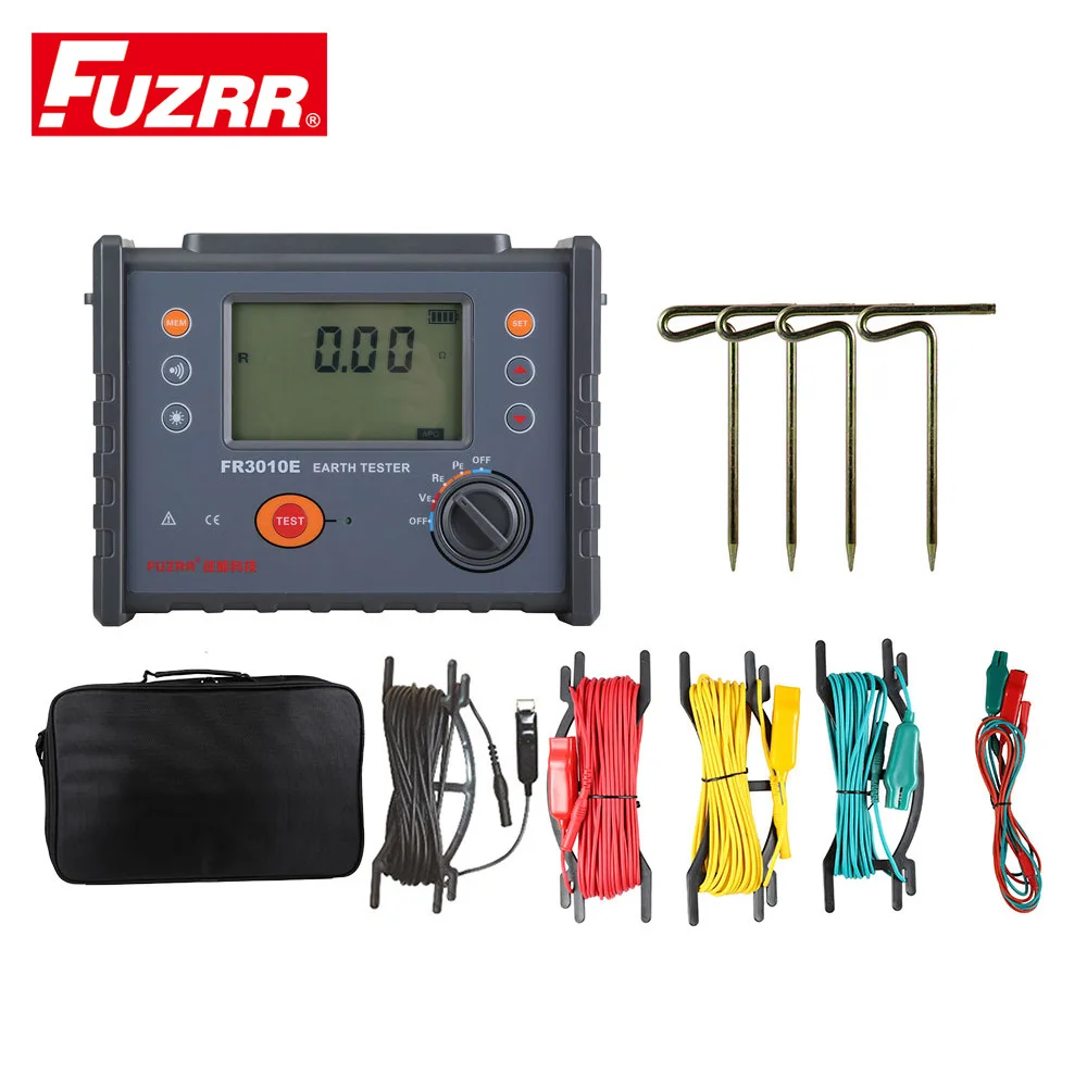 

Ground Resistance Soil Resistivity Meter FR3010E Two Or Three Wire Measuring Ground Resistance Grounding Voltage Measurement