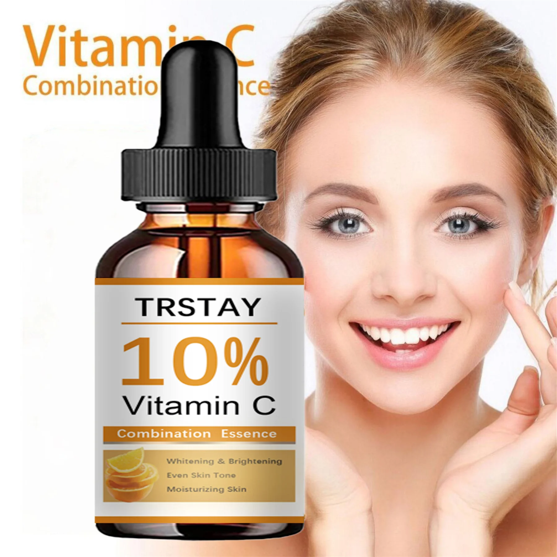 A essência iluminando facial do ácido hialurónico da vitamina C pode, hidrata a pele