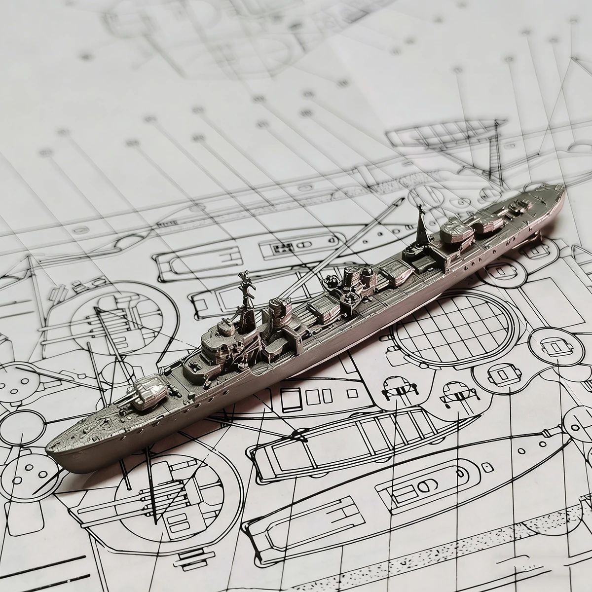 

1/1250 Danyang Модель-разрушитель, комплект 9 см, цельнометаллические литые корабли, статическая модель корабля, игрушка, орнамент, модель военного корабля