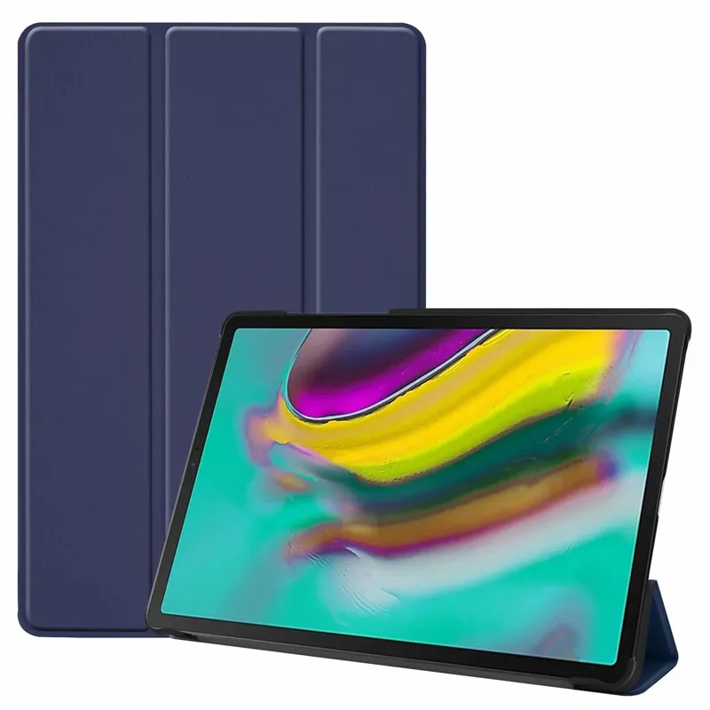 For Samsung Galaxy Tab S5e Tablet Case 10.5 inch Trifold PU Leather Hard Stand Cover For Funda Galaxy Tab S5e Case SM-T720 T725
