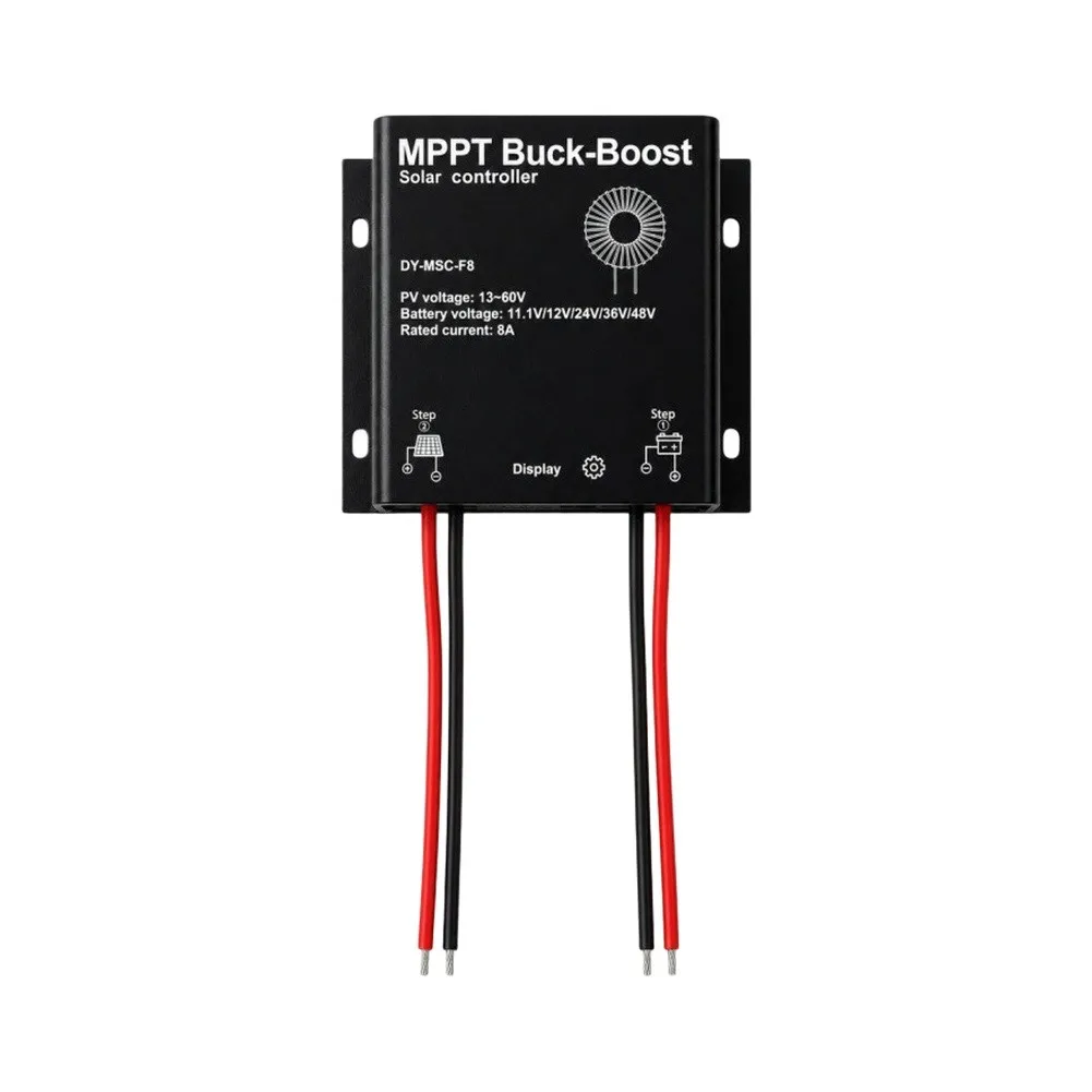 6.8*6.3*2.1cm MPPT Solar= Controller 18V-50V 8A= Waterproof Boost=Buck Charger For Lead= Acid Lithium Battery PV Panel System