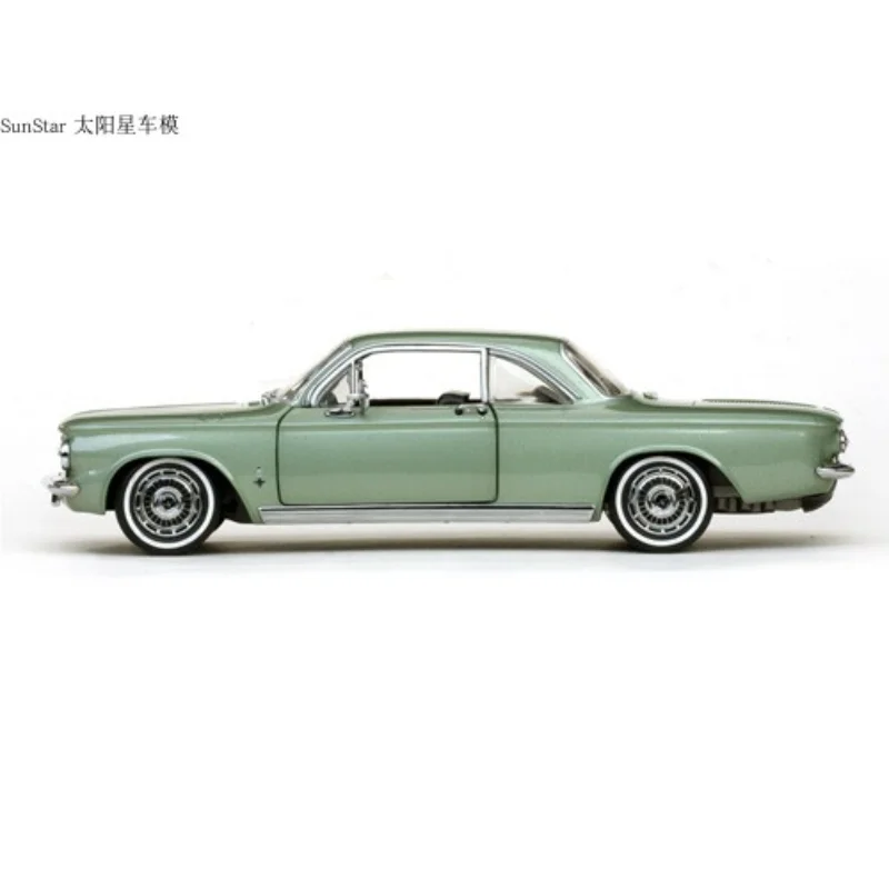 1/18 Scale 1963 Retro Racing Car Hardtop COUPE Double Door Green Diecast Alloy Vehicle Model Toys Collection Display Decoration