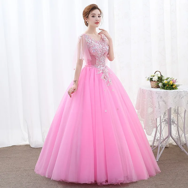 Elegante Baljurk Vrouwen Quinceanera Jurken Tule Appliques Tule Prom Verjaardagsfeestjurken Formele Gelegenheid