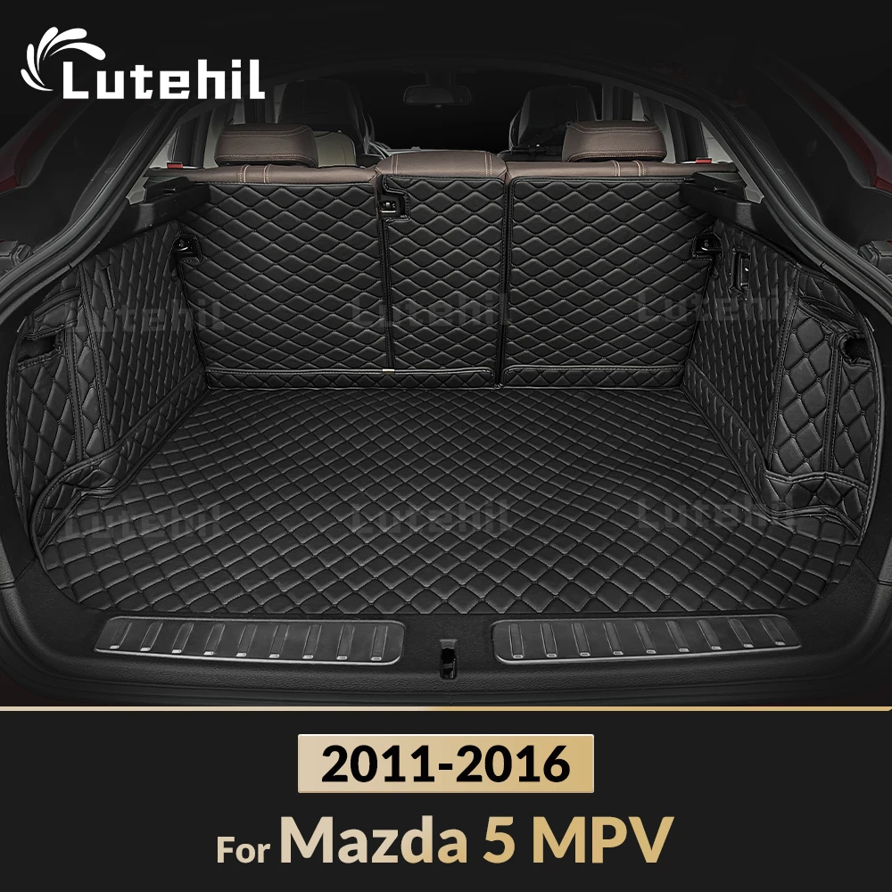 For Mazda 5 MPV 2011-2016 15 14 13 12 Auto Full Coverage Trunk Mat Lutehil Car Boot Cover Pad Cargo Liner Interior Accessories