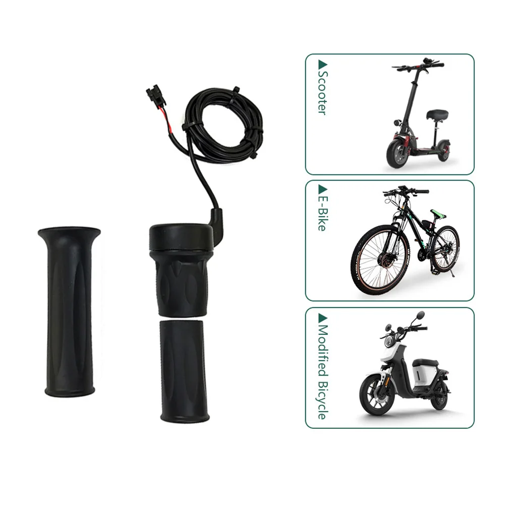 Wuxing Electric Bicycle Right Hand Throttle Half Twisting Design for E bikes and Scooters Comes with 180cm Cable