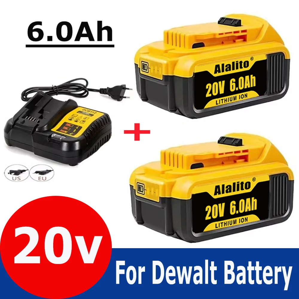 

DCB200 20V 6Ah Lithium Replacement Battery For DeWalt 18V DCB184 DCB200 DCB182 DCB180 DCB181 DCB182 DCB201 DCB206 L50 batteries