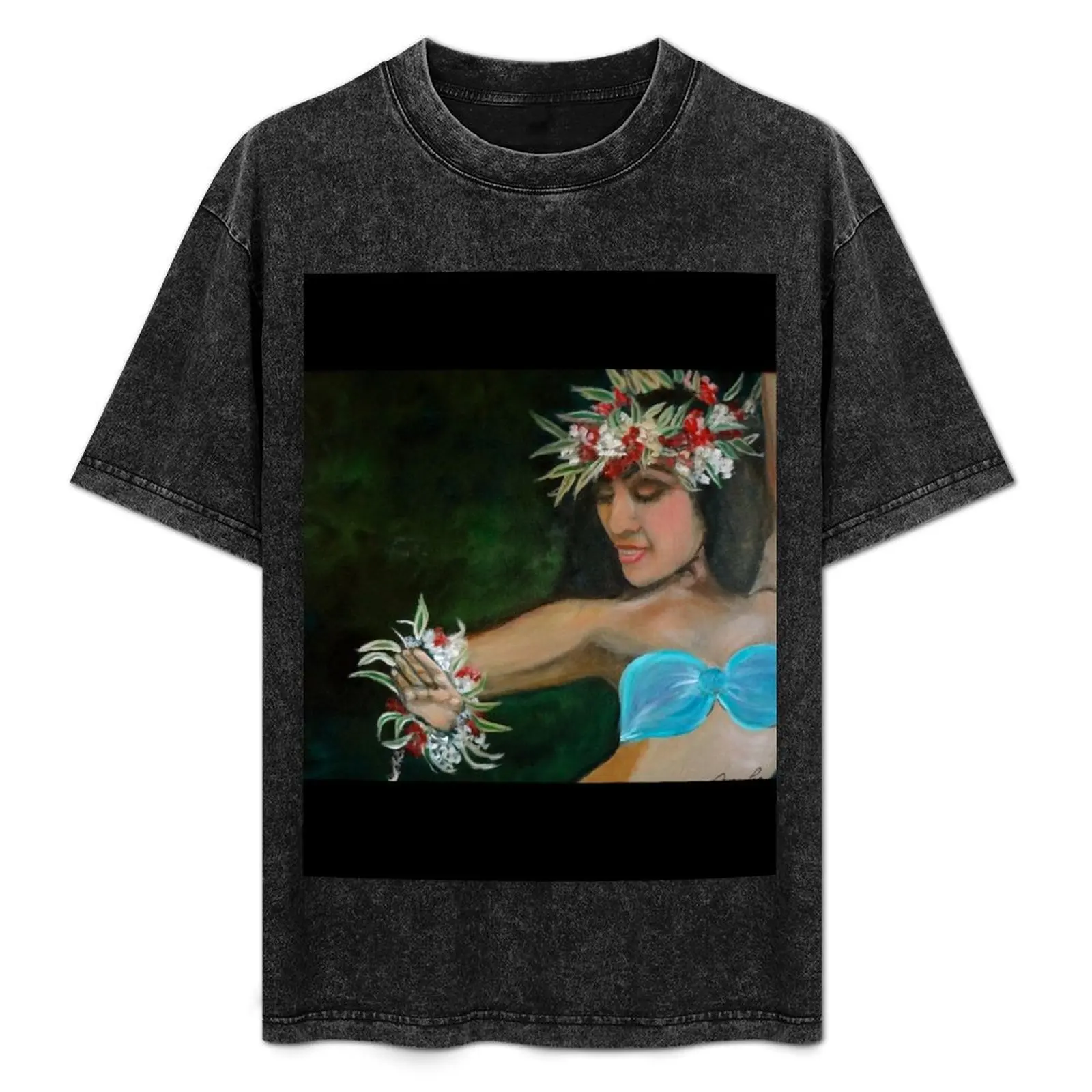 Hawaiian Hula Girl 11 T-Shirt Athletic Quick Dry T-Shirt for Men