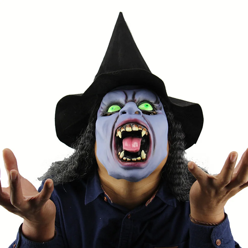 Halloween Witch Mask Realistic Lightweight Breathable Horror Party Cosplay Costume Props Decoration Halloween Decoration
