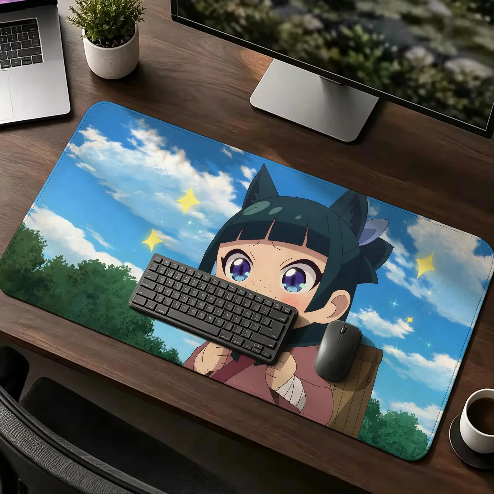 XXL Anime E‑Sports Mousepad, Stitched Wearproof Edges, Smooth Non‑Slip Mat for Desktop & Laptop Games The Apothecary Diaries