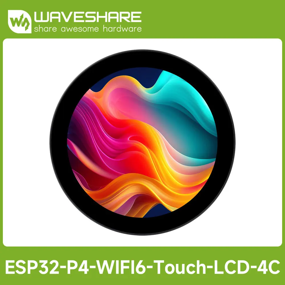 

ESP32-P4 3.4/4 Inch Round Touch Display Development Board, 800×800/720×720 Resolution, Optical Bonding Toughened Glass
