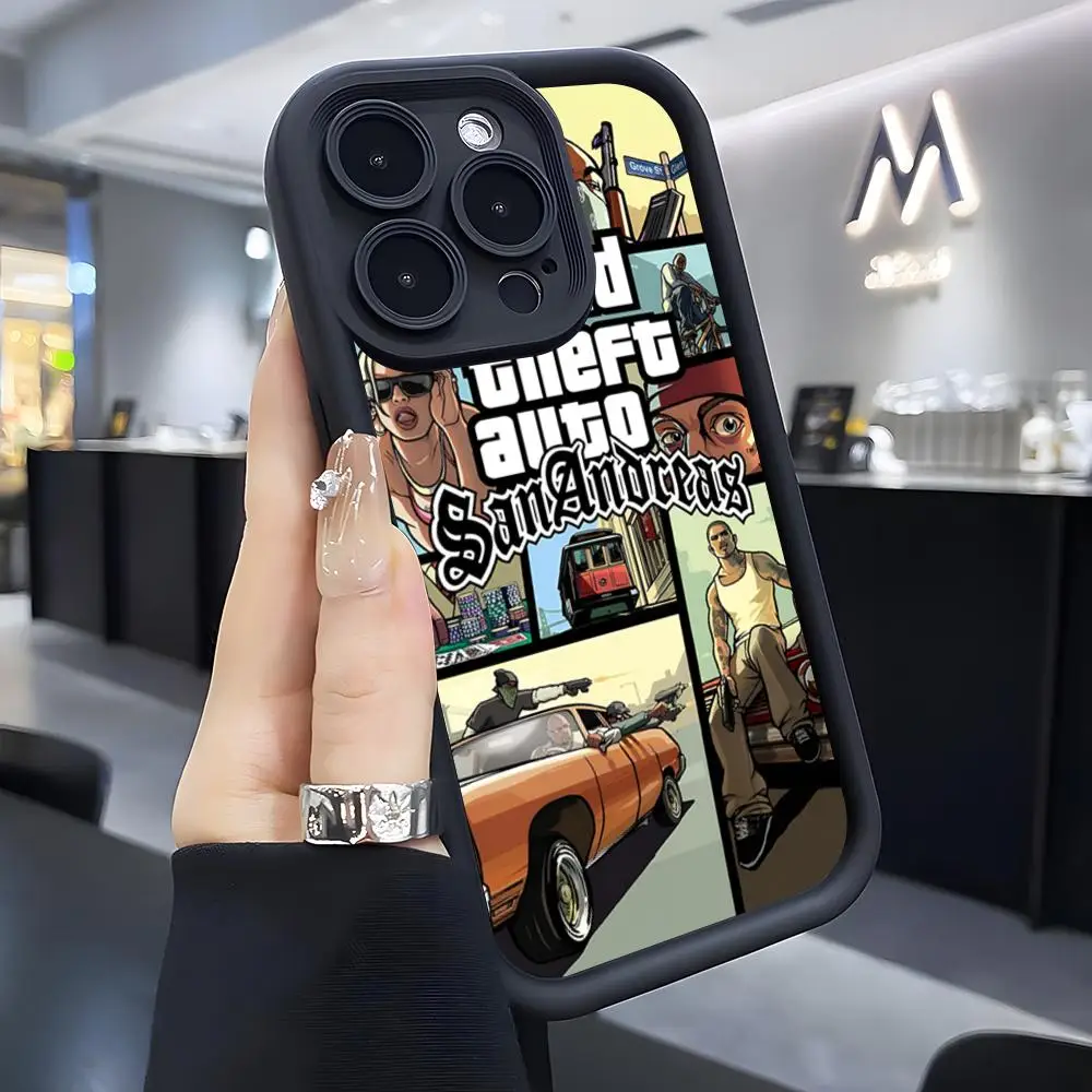 Funda Protectora Epc San Andreas G-GTA IMD para iPhone 17 Air 16 E 15 14 Plus 13 12 11 Pro Max Sky Eye Stepped