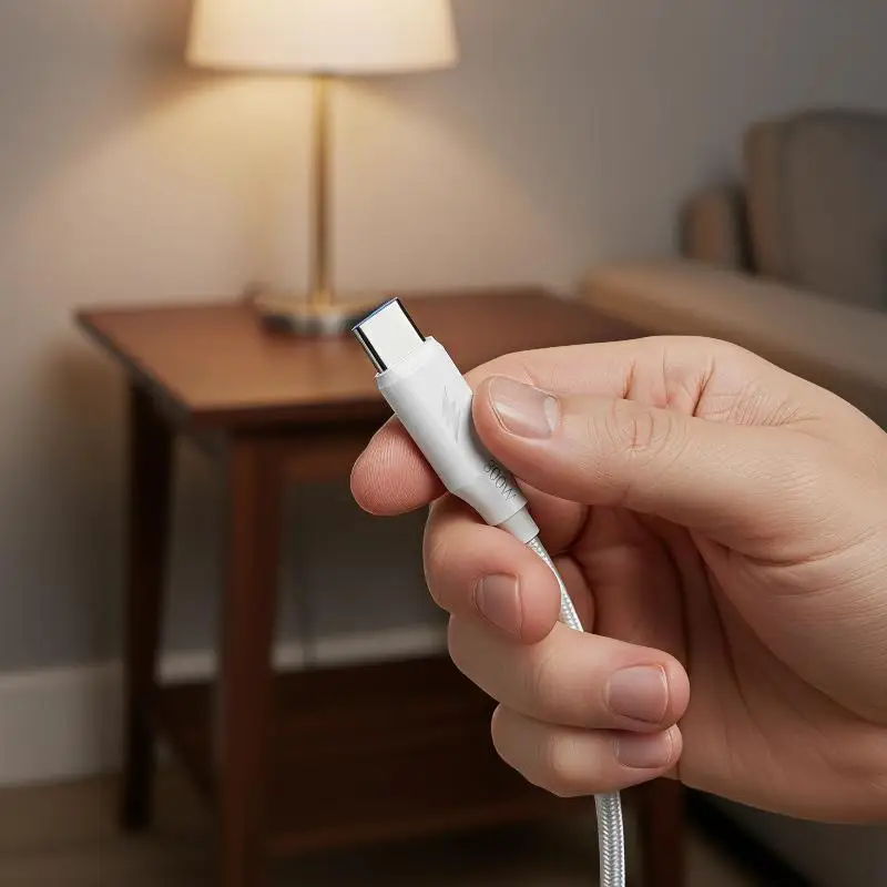 300W Fast Charge Data Cable 2 in 1 Type C Micro USB Charger Cord for    Phone Portable Outdoor Use