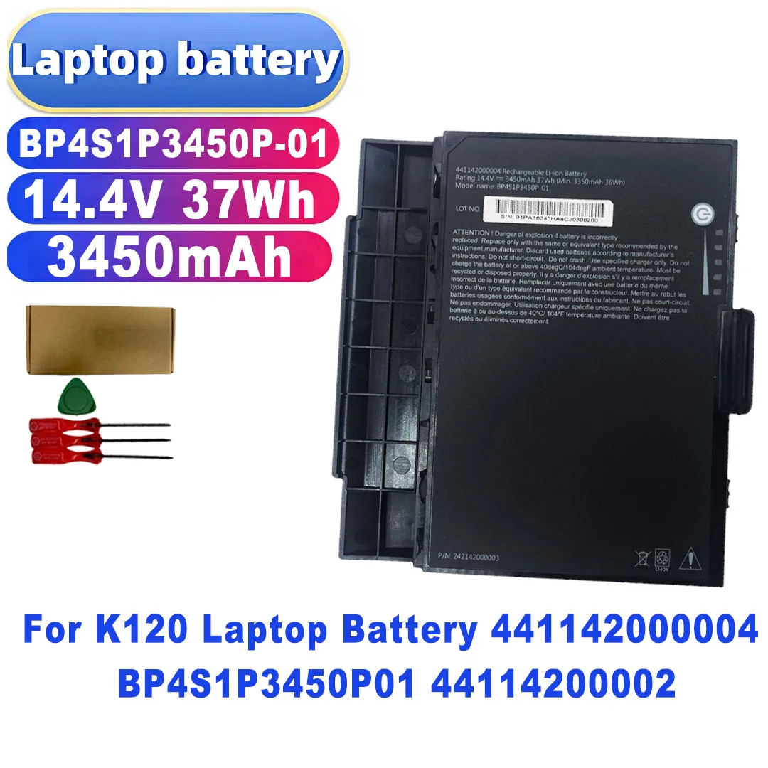 New high quality Laptop Battery 14.4V 37Wh 3450mAh BP4S1P3450P-01 for K120 Laptop Battery 441142000004 BP4S1P3450P01 44114200002