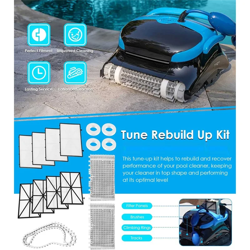 

B08B-6101641-R2 Brush 9991433-R4 Fine Filter Panels 9985006-R2 Tracks Automatic Pool Cleaner Replacement Parts