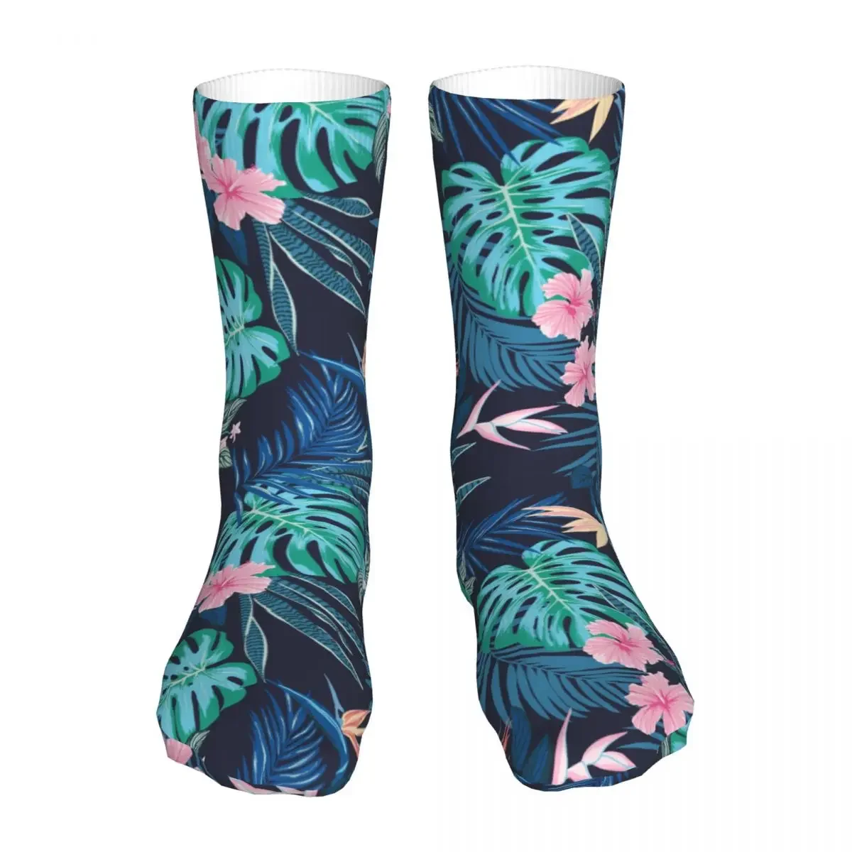 Female Sport Summer Tropical Palm Leaves Socks Cotton Compression Woman Socks