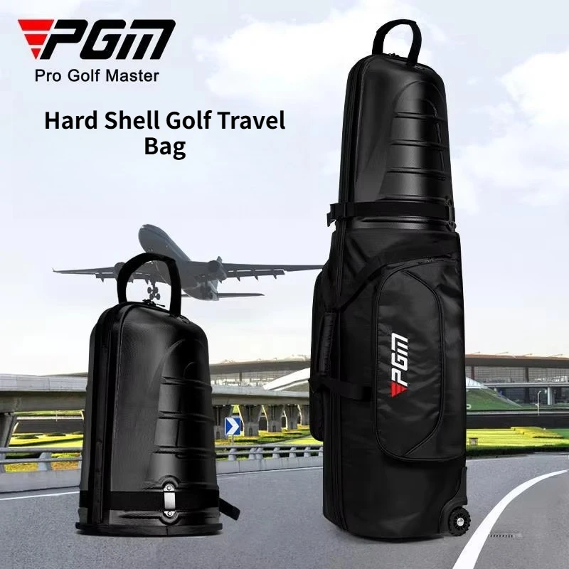 PGM Hard Shell Golf Travel Air Bag Portable Airplane Check‑in Golf Club Bag Impact‑Resistant AntiSqueeze Protective Golf Storage