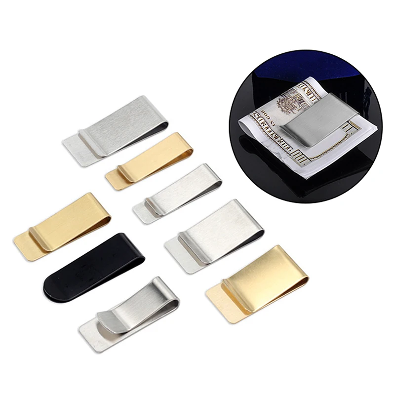 High Quality Stainless Steel Metal Money Clip Fashion Simple Silver Dollar Clamp Holder Bill Clamp for Men Women