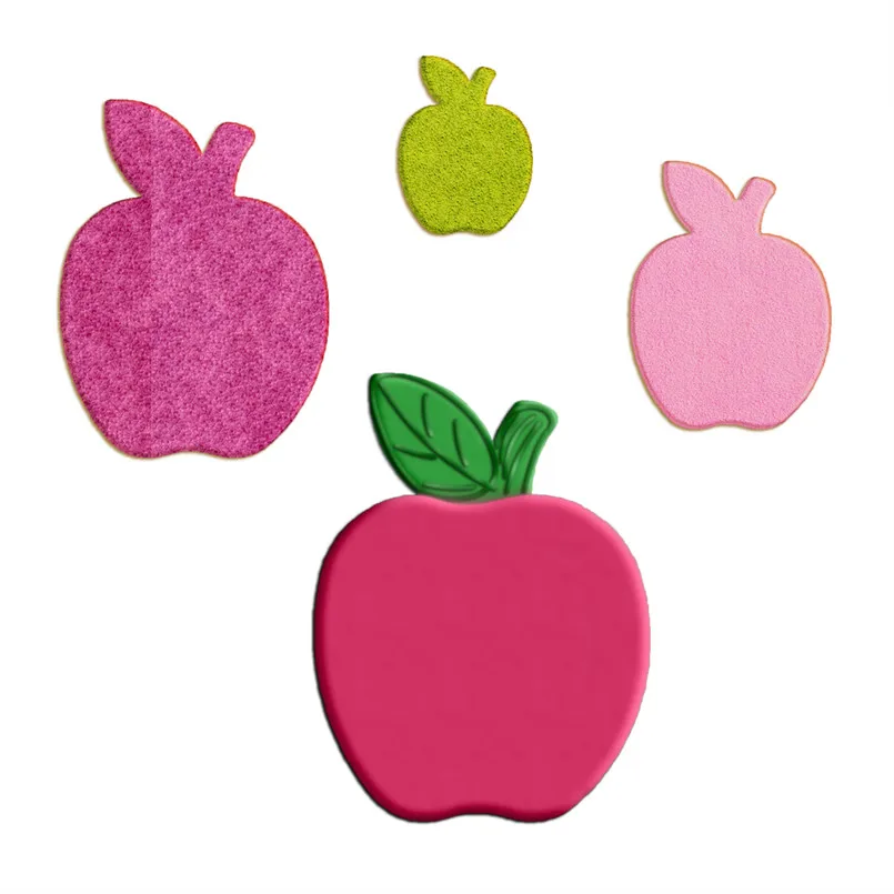 Four Specifications Cartoon Vegetables and Fruits,Little Apple,Plastics Mould,Cake Fondant Tool,Cookie Sushi and Fruit Cutters